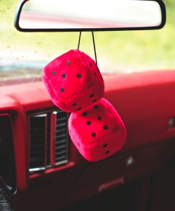 rearview advertising dice
